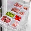 Frozen Food Fruit Storage Box Portable Compartment Refrigerator Freezer Organizers Sub-Packed Meat Onion Ginger Clear Crisper 4