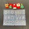 5Pc Christmas 3D Nail Molds 4*2cm Carv Mold Santa Claus/Gingerbread Man/Christmas Tree Resin Template(5Pc Christmas Charms Gift) 4