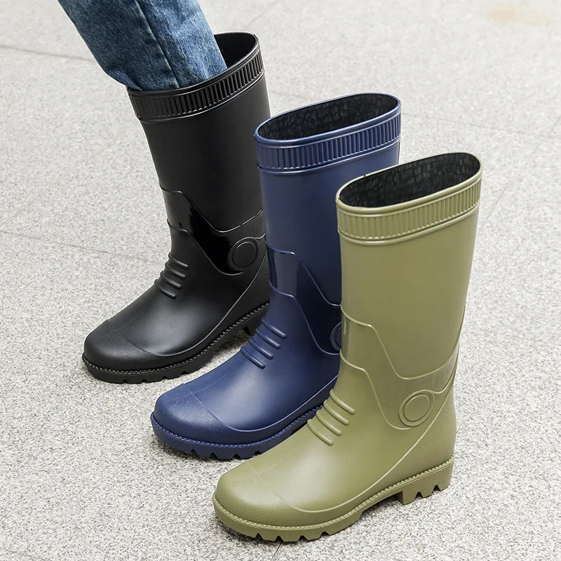 Fashion Boots for Couples High Rain Shoes Waterproof Galoshes