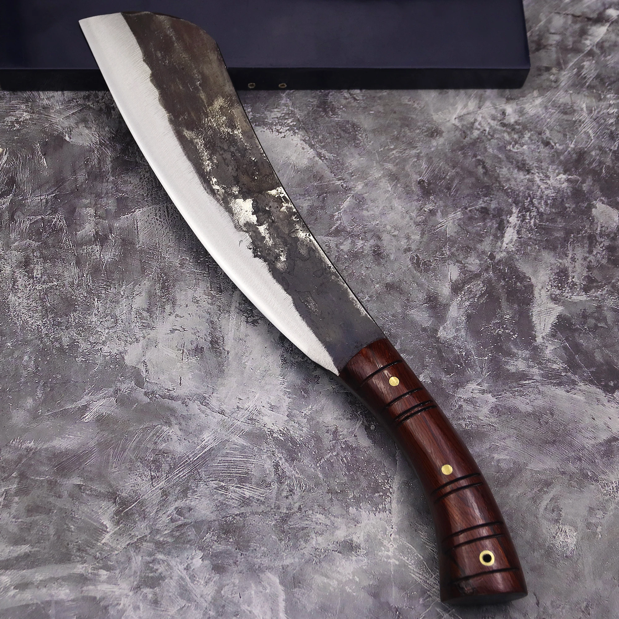 Japan High carbon steel forging (full Tang) multi-purpose agricultural knife + sheath, barricade knife, outdoor wood cutter 3