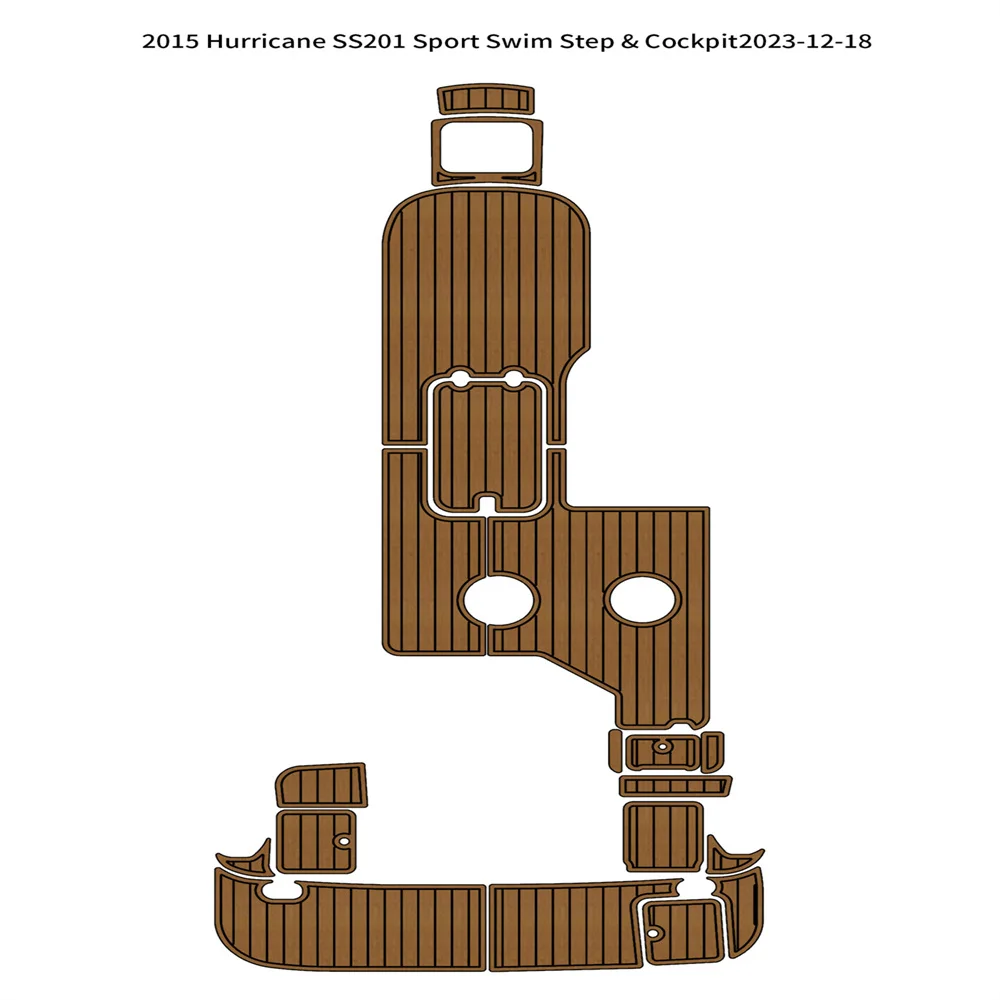 2015 Hurricane SS201 Sport Swim Platform Cockpit Mat EVA Foam Teak Flooring Pad Seadek MarineMat Gatorstep Style Self Adhesive hurricane