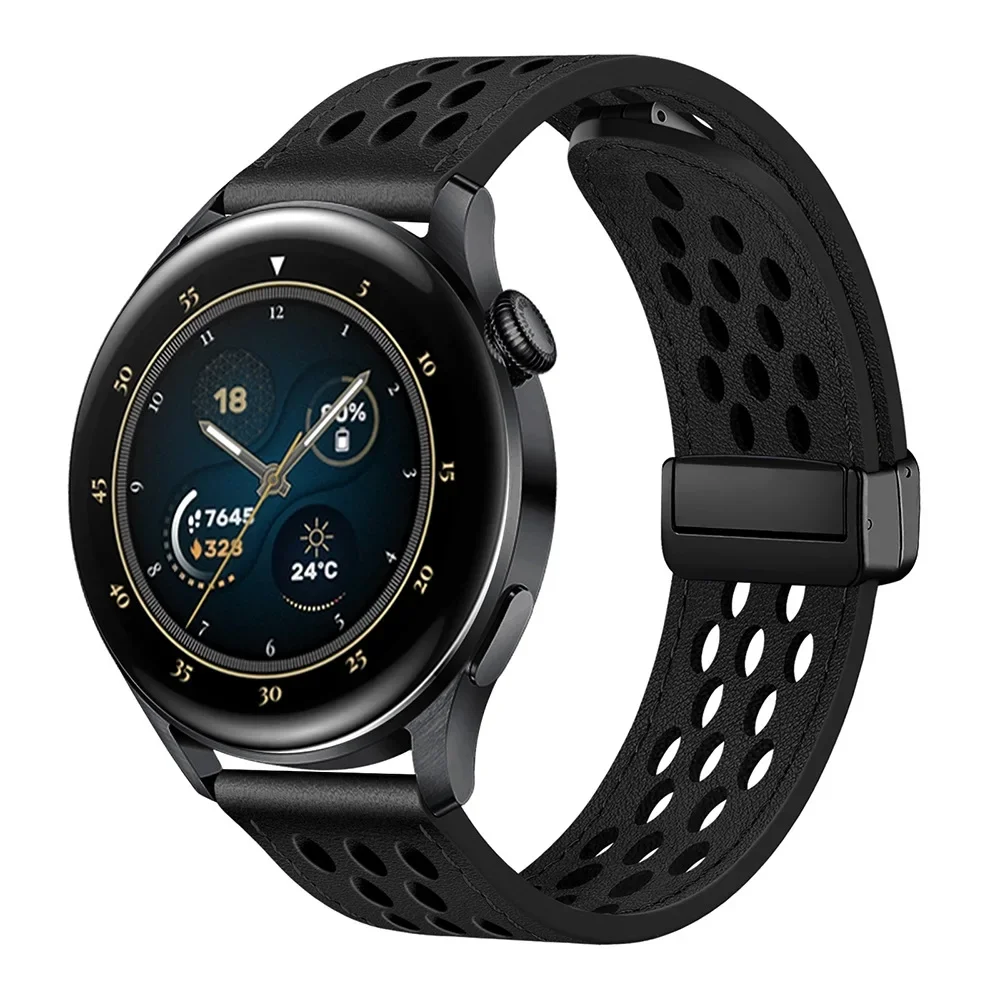 Premium Leather Magnetic Watch Strap - 20mm/22mm Band, Elegant and Versatile Bracelet Accessory