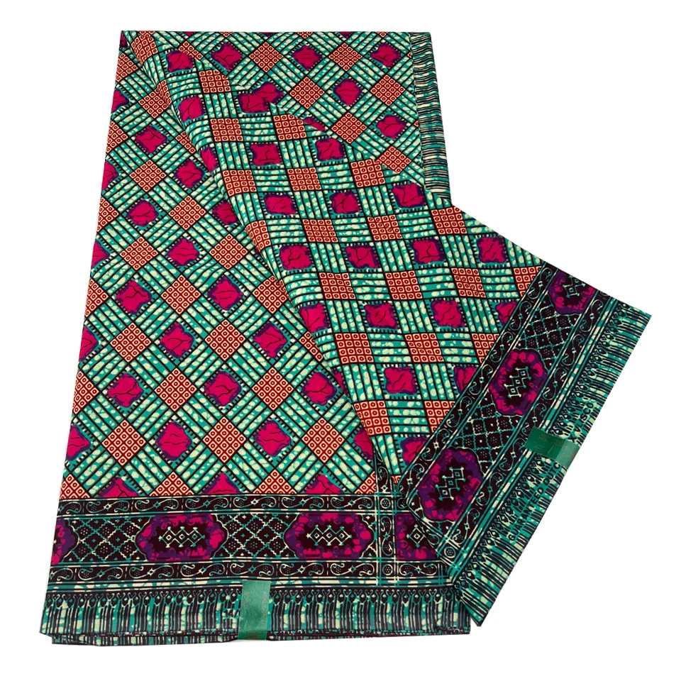 New Designs african wax fabric clothing fabric 100% Cotton Tissu Pagne Africaine Pagne Wax Africain Ankara Wax Print Supplier 6 Yards