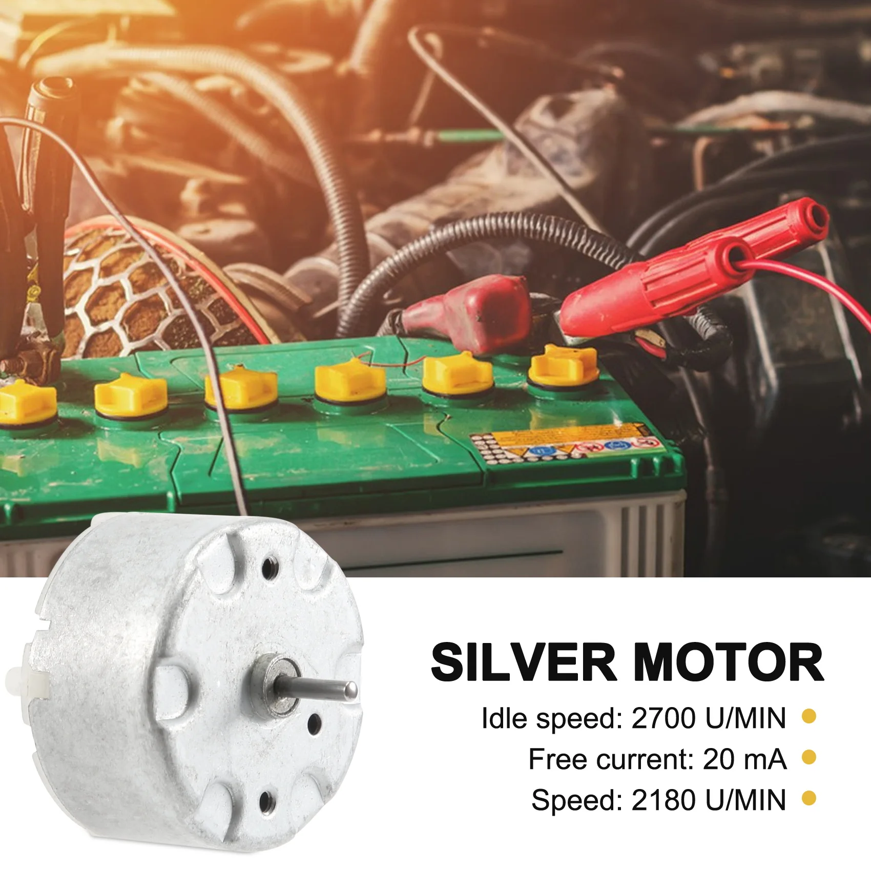 RF-500 TB-12560 DC 1.5-12 V 2700 U / MIN Idling speed 32 mm diameter DC motor silver