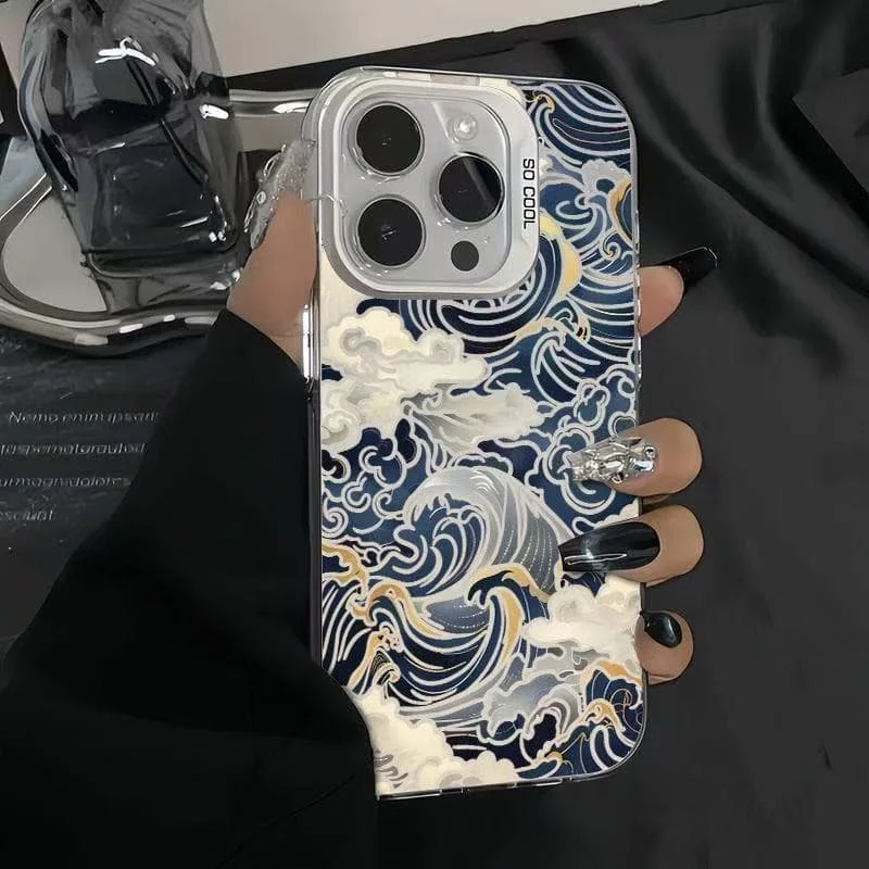 Ukiyoe Ocean Waves Artistic Matte Phone Case