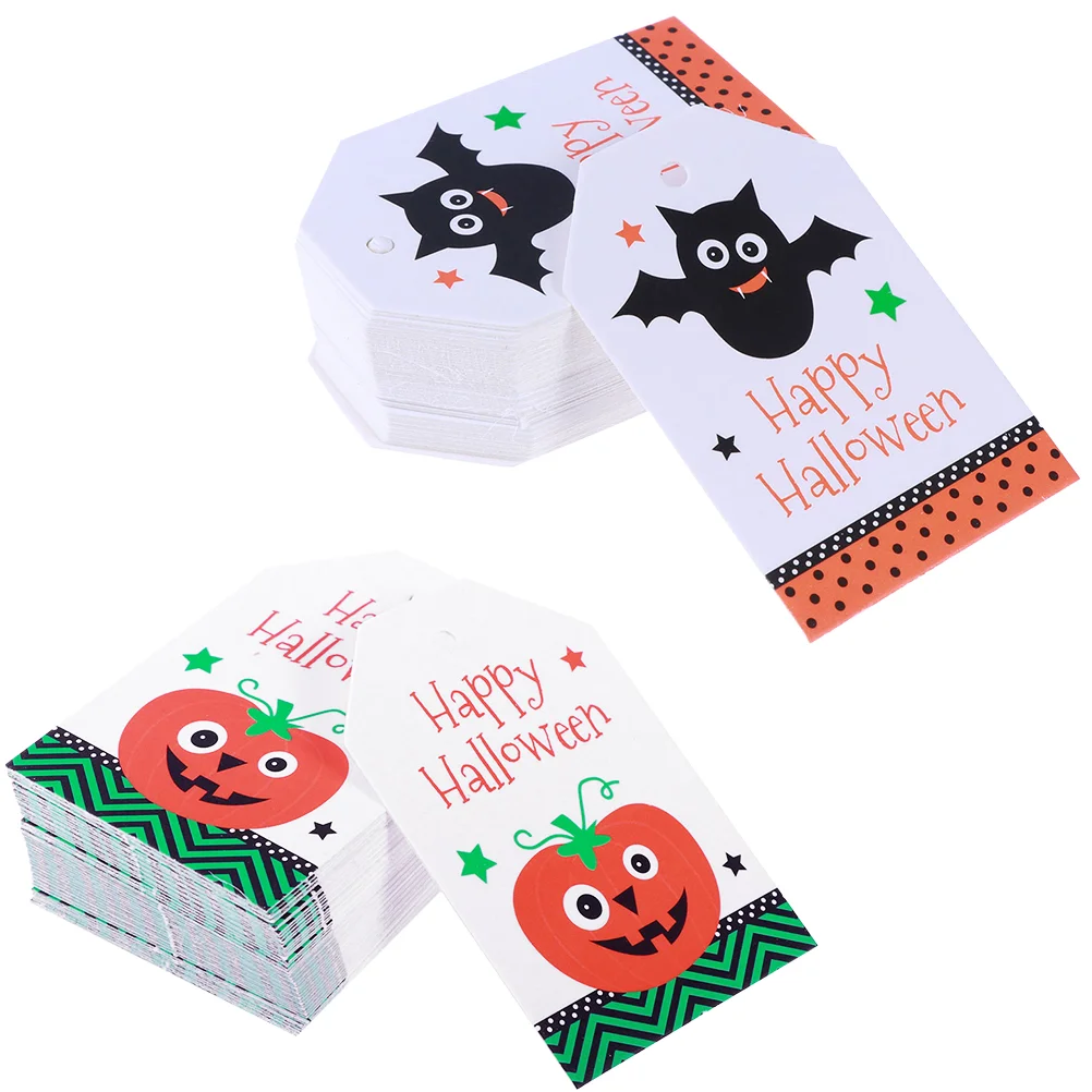 

1 Set Halloween Message Cards Baking Biscuit Candy Treats Bags Boxes Paper Tags