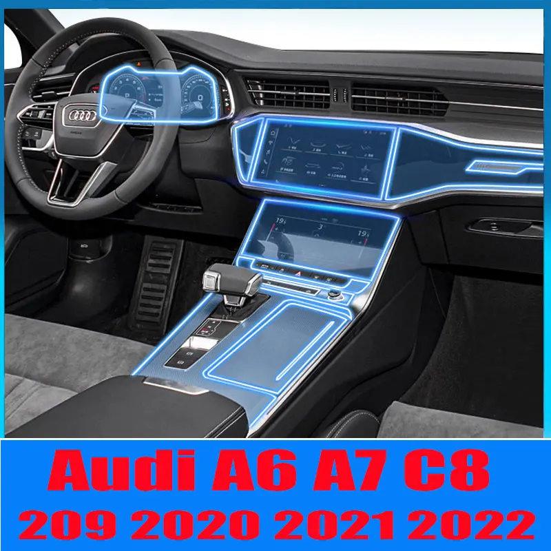 For Audi A6 A7 C8 2019-2023 Car Interior Film Dashboard piano board Shift  center console Anti-scratch transparent TPU PPF Film - AliExpress