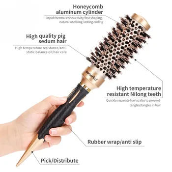 Salon Round Comb Curly Hair Rollers Brush