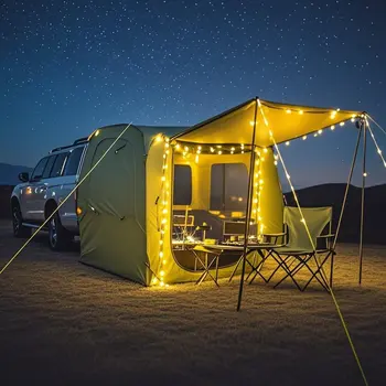 Tienda de Campaña Automática Emergente Impermeable para Portón Trasero 4 Personas SUV Remolque con Toldo Rápido