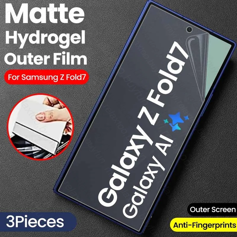 Frosted Matte Soft Hydrogel Film Outer Screen Protector - 3 Pack