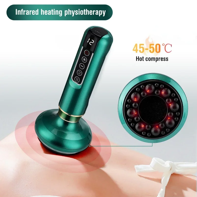 Portable Electric Cupping Massager Vacuum Suction Cup Anti Cellulite Beauty Health Scraping Infrared Heat Body Slimming GuaSha