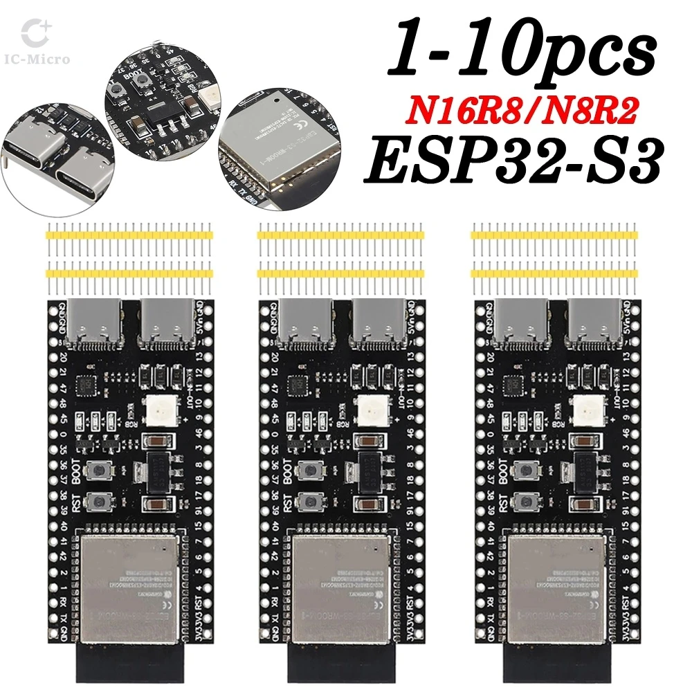 รูปสินค้า ESP32-S3 DevKitC บอร์ดพัฒนา Wi-Fi Bluetooth 5.0