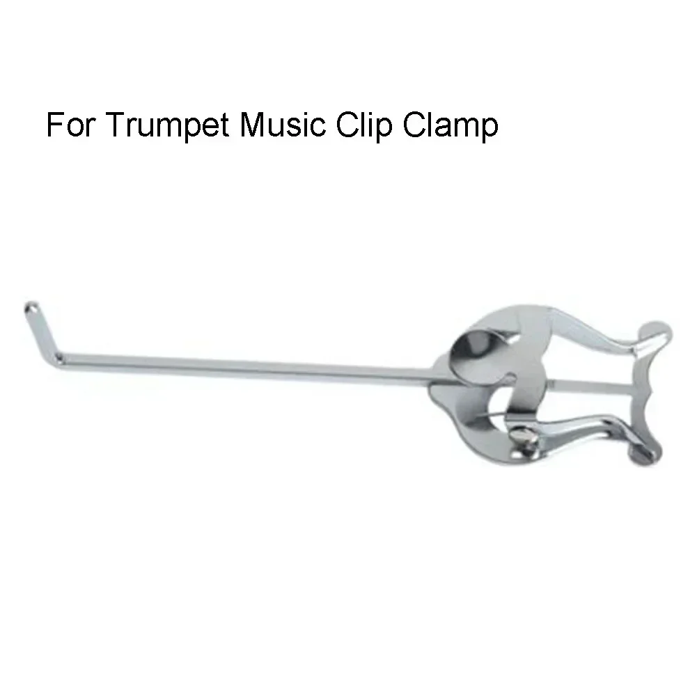 1pc Trumpet Marching Lyre Clarinet Marching Portable Music Sheet Clip Iron Clamp On Holder With Rubber Pad Music Stand Accessori