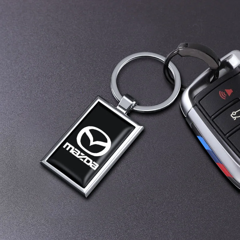 Black XiaohaStore Carbon Fiber Fit Mazda Keychain Car Logo Wristlet Lanyard Detachable for Car Keyring