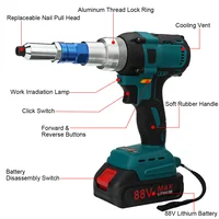 88VF Brushless Electric Rivet Gun Cordless Rivet Nut Gun Drill Insert Automatic Riveting Tool For Makita 18V Battery EU Plug 2