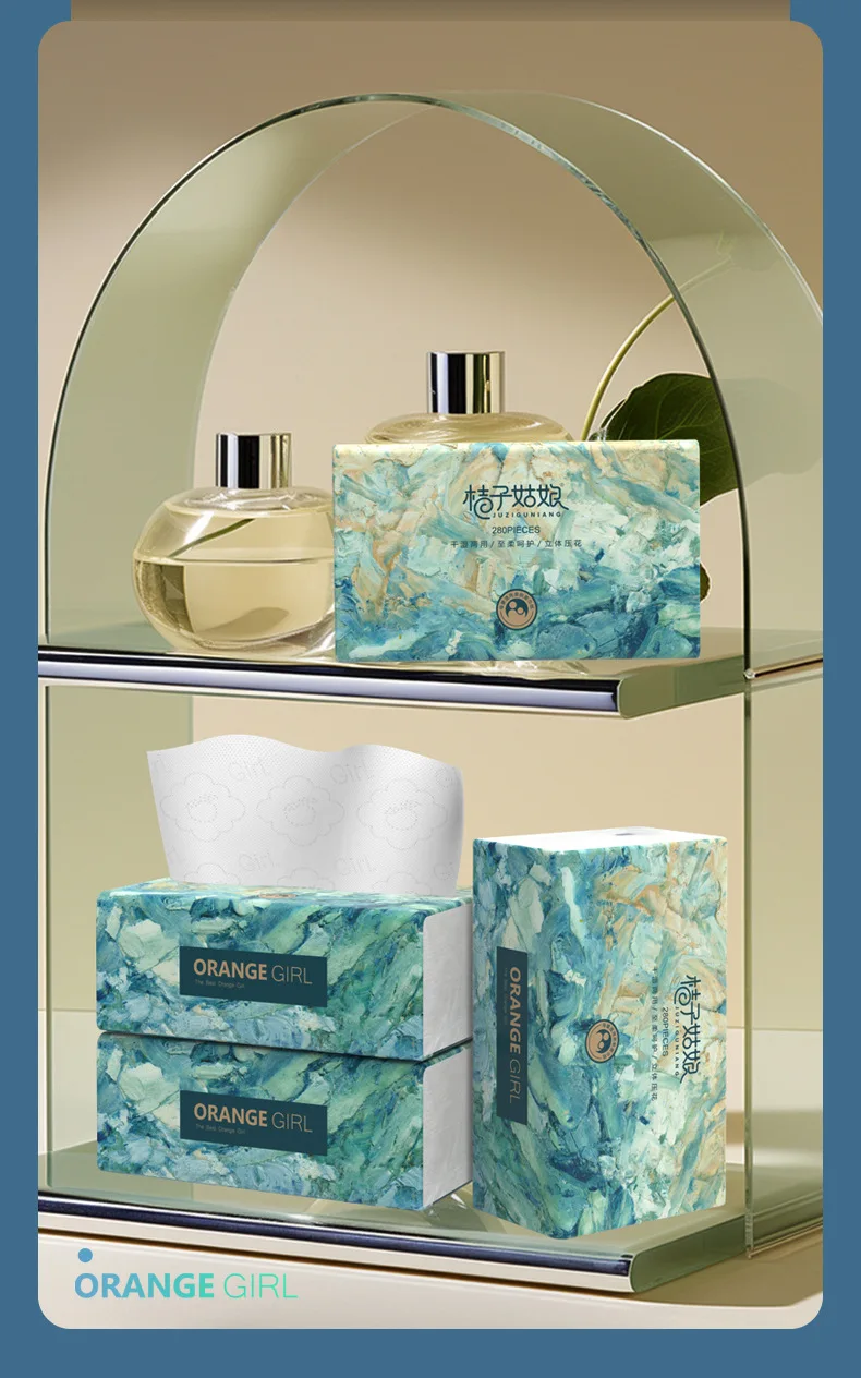 12 packs/carrying household toilet paper, oil painting toilet paper, facial tissue soft napkins