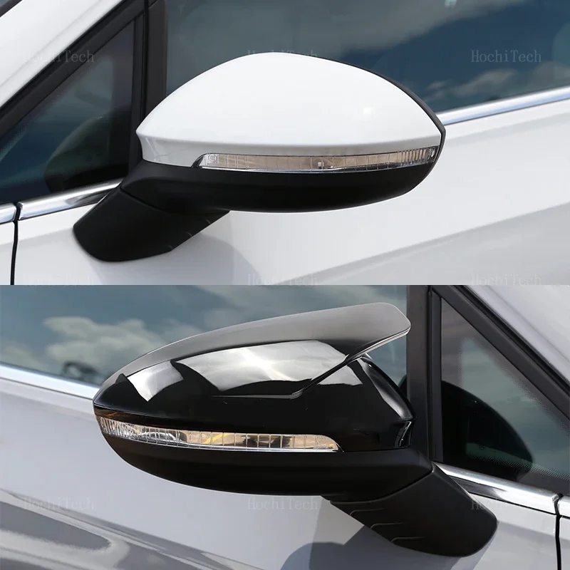 스포츠 경적 모양 블랙 백미러 커버, 사이드 미러 캡 액세서리, 폭스바겐 VW 골프 8 MK8 VIII 8R R GTI GTE GTD 20-25