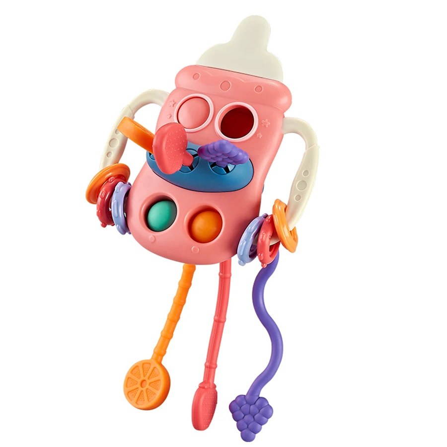 thumbnail image 1 of Silicone String Toys Baby Bottle Shape Sensory Toys Travel Toys Finger Grip Training Toys Baby, Birthday Gift Educational Toys, 1 of 4