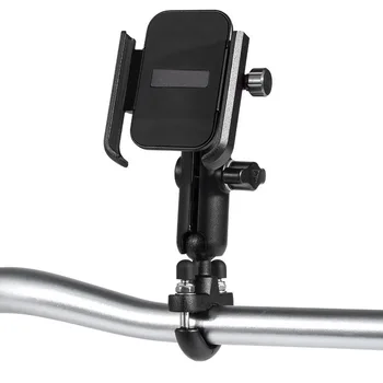 Supporto per Telefono Cellulare da Moto e Bicicletta, Montaggio su Manubrio per MTB, Stand per Cellulare Compatibile con iPhone, Samsung, Xiaomi