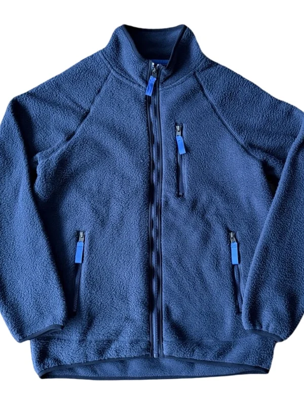 아웃도어 스포츠 방풍 파타 남성 스탠드 칼라 플리스 재킷 양털 벨벳 따뜻한 오픈 가디건 코트 블루 폴리에스터 섬유 00%