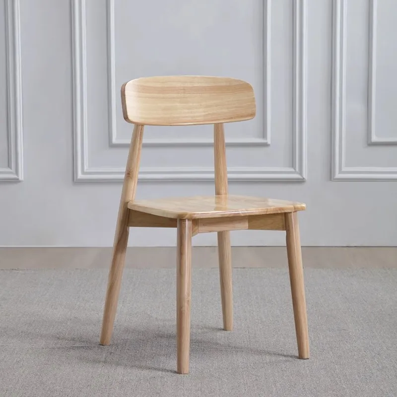 Nordic Wooden Dining Chairs for Restaurant, Cadeiras Ergonômicas para Café, Mobiliário Doméstico Moderno, Sala de estar, Branco, MR50DC