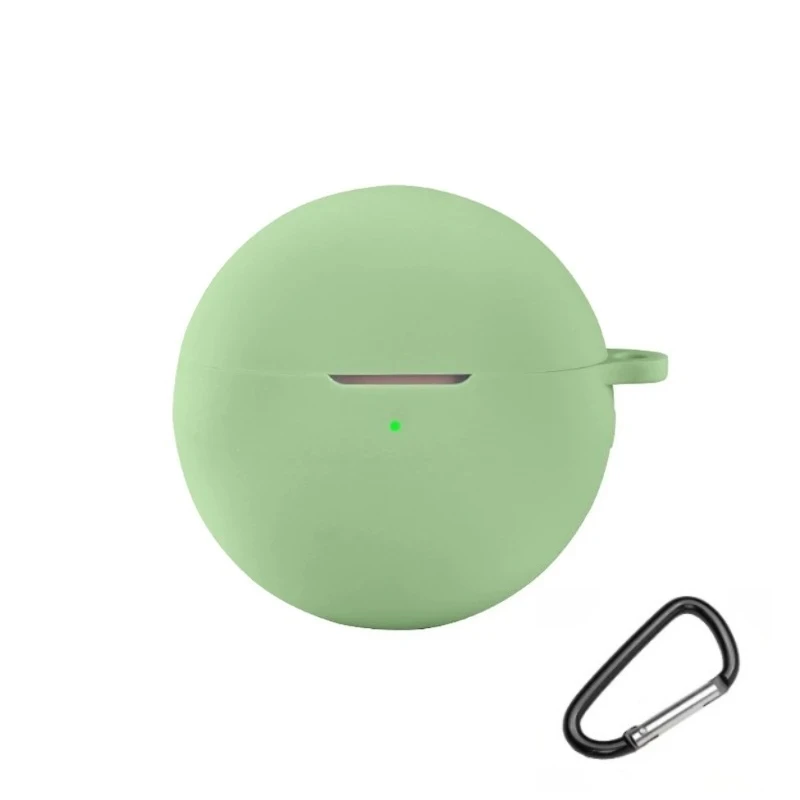 Silicone Shockproof Dust-Proof Earbuds Case with Keychain Hook