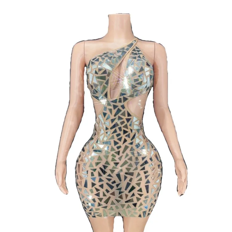 

Sexy Women Mirror Mini Dress