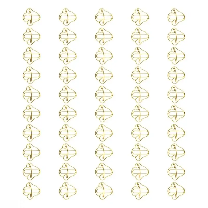 D08B 50Pcs 버섯 모양 금속 종이 클립 문서에 대 한 컬러 책갈피 페이지 클립