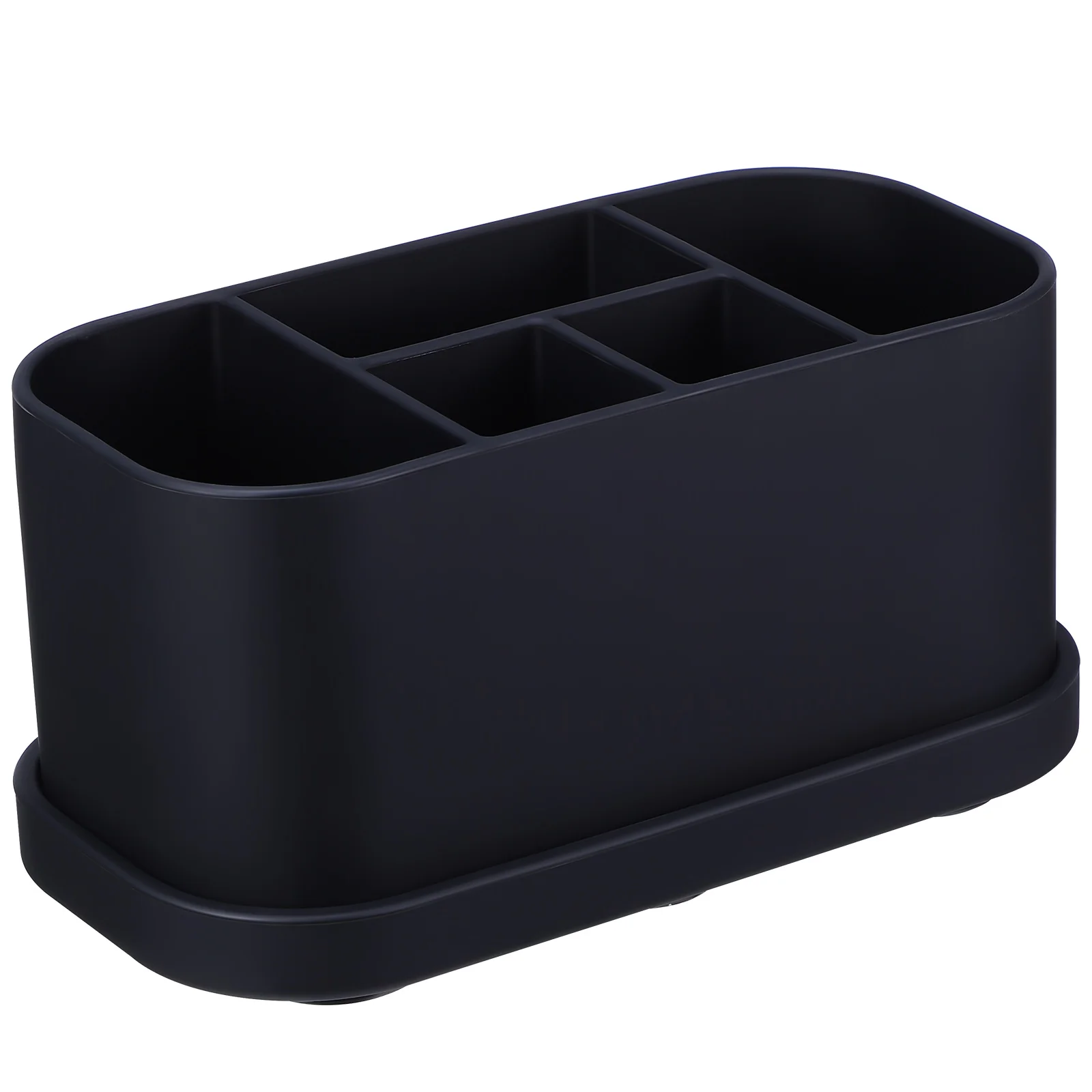 

Toothbrush Holder Case Tabletop Toiletry Organizer Vanity Storage Case with Drainage Holes