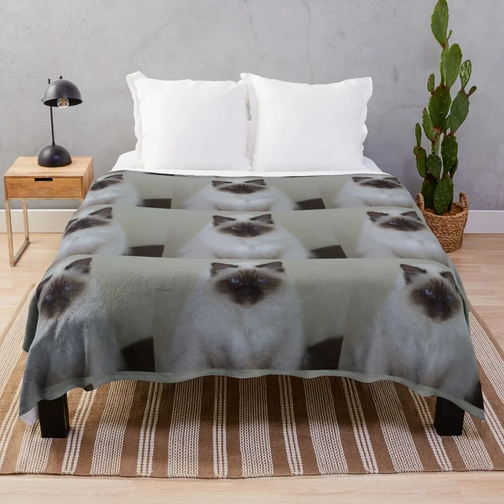 

Baby Blue Eyes Throw Blanket Soft Plaid blankets ands cosplay anime Bed covers Soft Plush Plaid Blankets