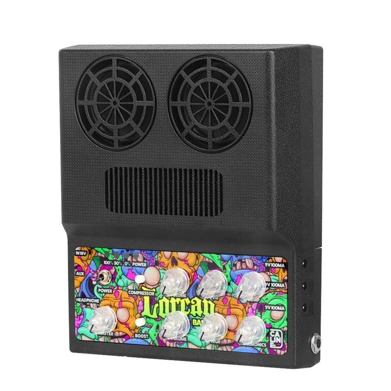 

Caline CA-100B Mini Bass AMP со встроенным аккумулятором, Электрический усилитель динамика, компрессор, усиление и эффект сжатия