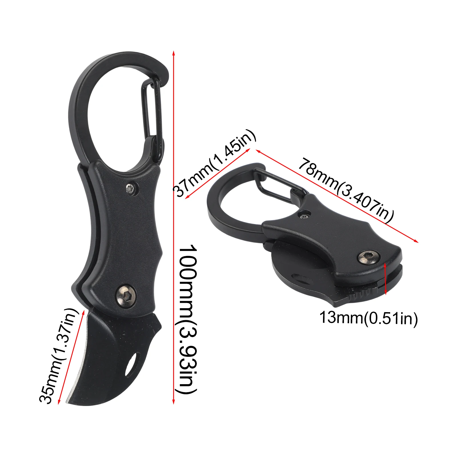 1pc Portable Small Pocket Cutter Carabiner Cutter Box Cutter Keychain Folding Mini Cutter Unboxing Tools