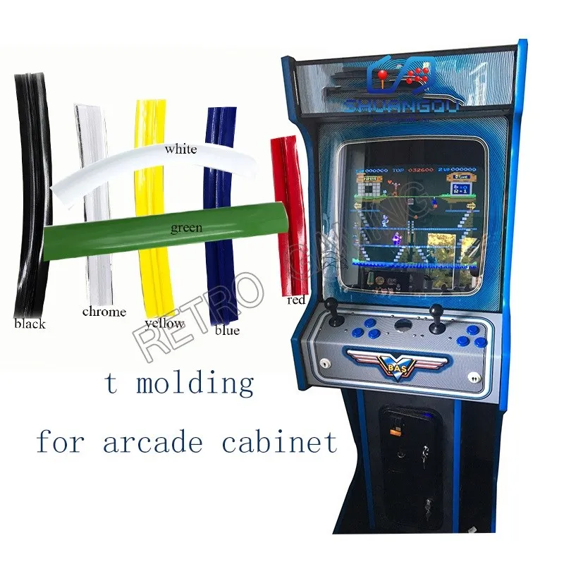 16mm /19mm Width Arcade T Molding 32.8ft 10m Length Chrome/ Black/ Yellow Plastic Edge Protection for Mame Game Machine Cabinet for iphone xs 5 8 inch good protection anti scratch edge wrapped liquid silicone case soft smartphone cover shell black