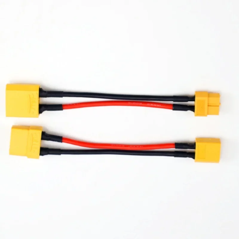 Cinq adaptateurs XT60 vers XT90 dans un sachet, lot pour batteries RC.
