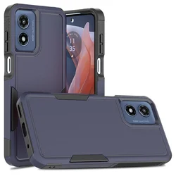 New Shockproof Dual - Layer TPU/PC Phone Case with Enhanced Protection for Motorola Moto G Play (2023) (Dark blue)