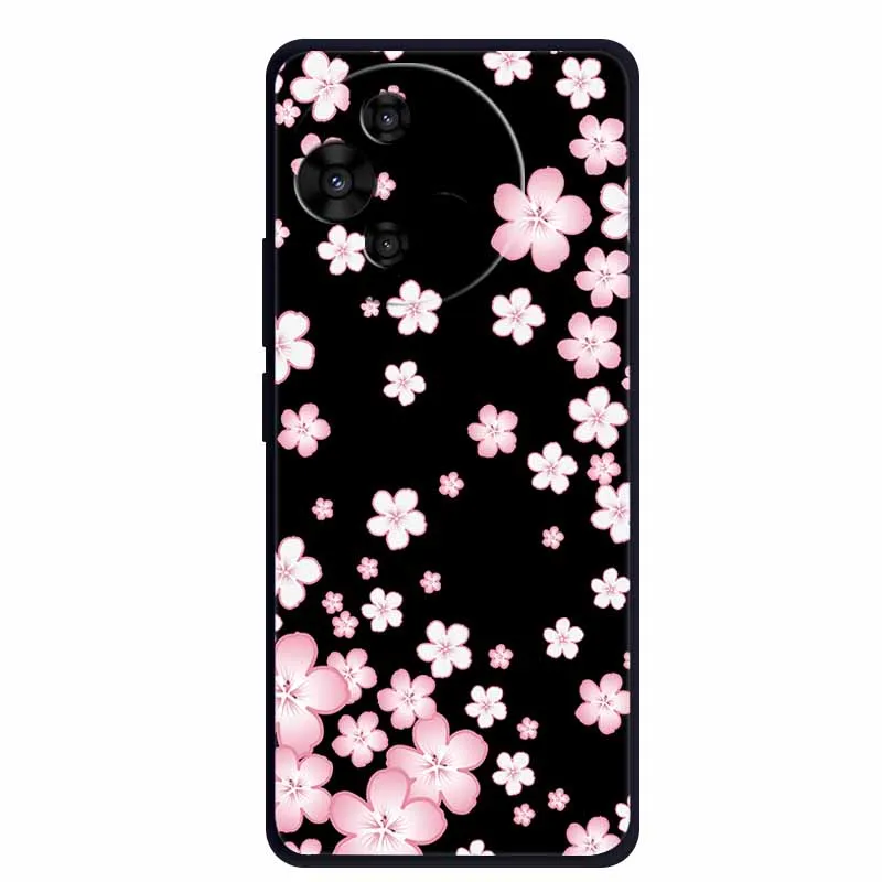 Luxury TPU Soft Silicone Back Cover with Floral and Love Design