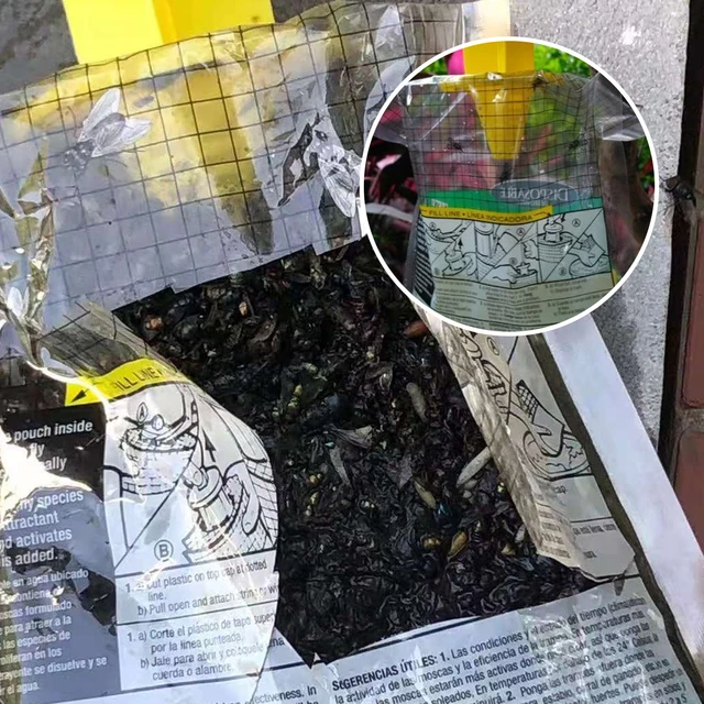 Függő Légy Elkapó Csali Táska Légycsapdák Kerti Udvari Otthoni Kellékek Kártevőirtó Műanyag Eldobható Termékek - Image 6