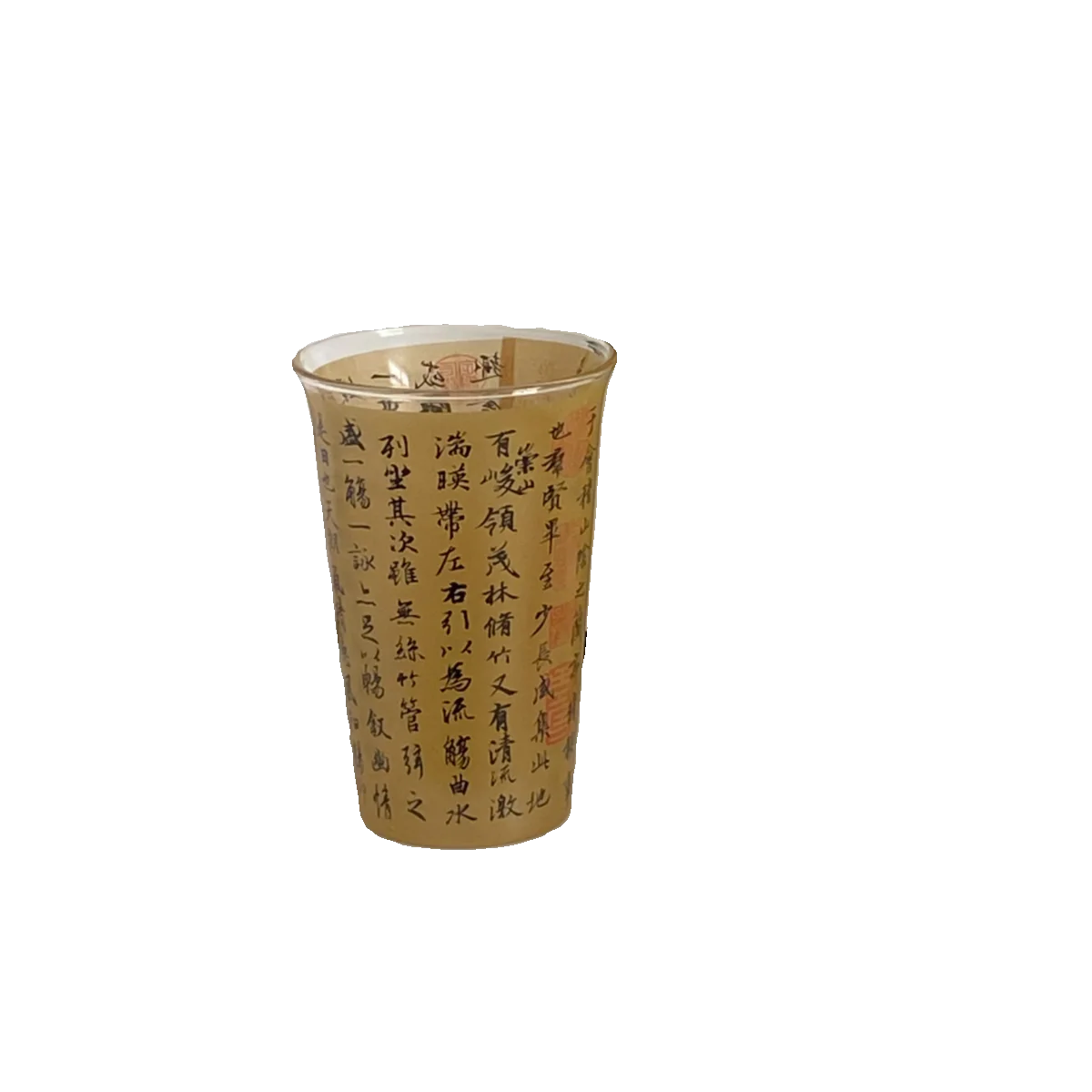 

Calligraphy Printing Glass Cup Tea Cup Milk Cup Office Water Glass Gift