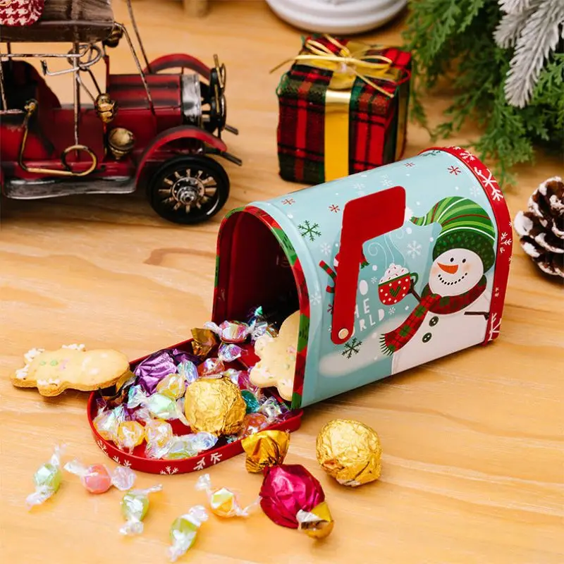 

Decor Christmas Cookie Tins Tinplate Candy Boxes Decor Christmas Biscuit Containers Tinplate Storage Jar Candy Box Cookie Tins