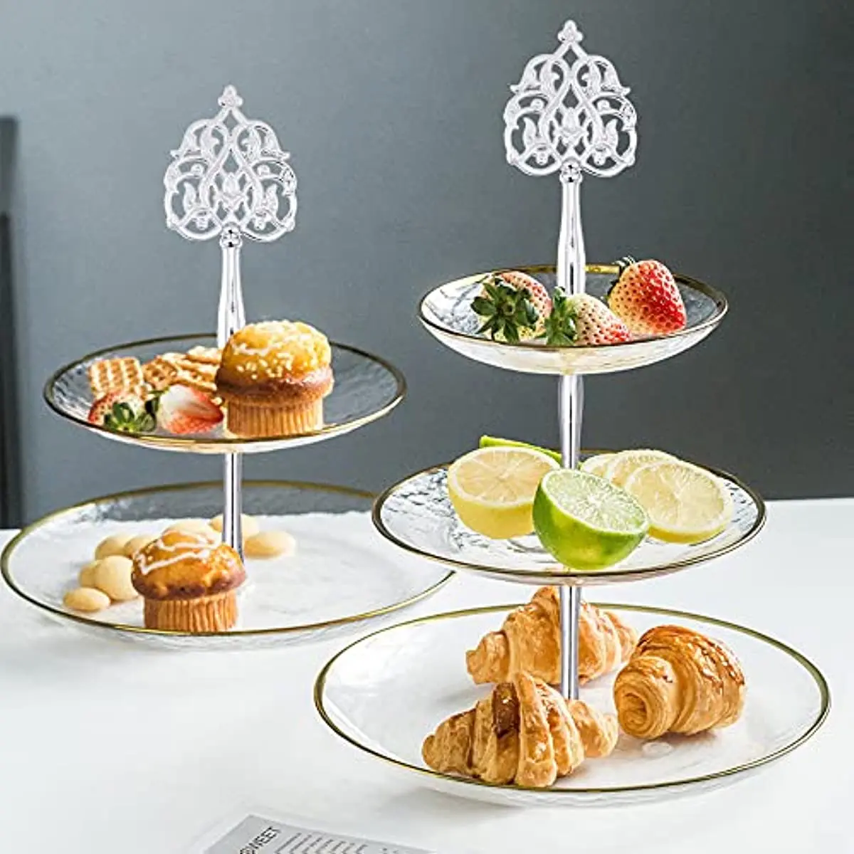 New Metal Stand DIY Three-Layer Fruit Plate Frame Stand Snack for Resin Mold Art Supplies fruit plate stand