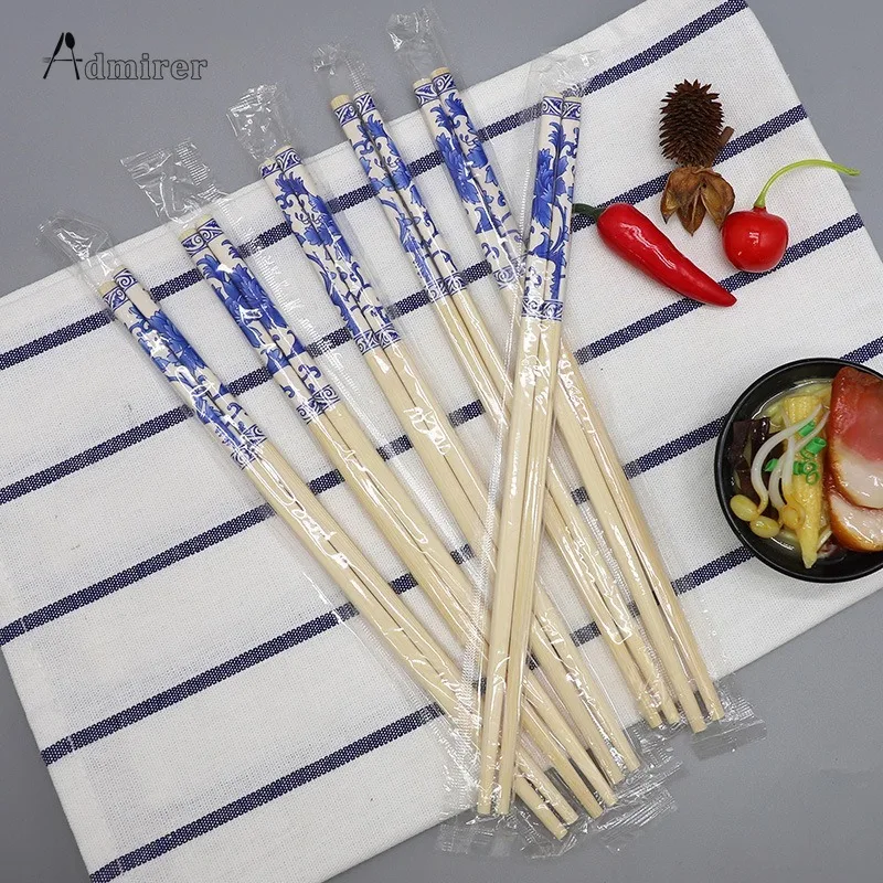 1 Pairs Bamboo Wooden Chopsticks Chinese Food Tableware Japanese Style Sushi Sticks Washable Dishes Kitchen Accessories Set