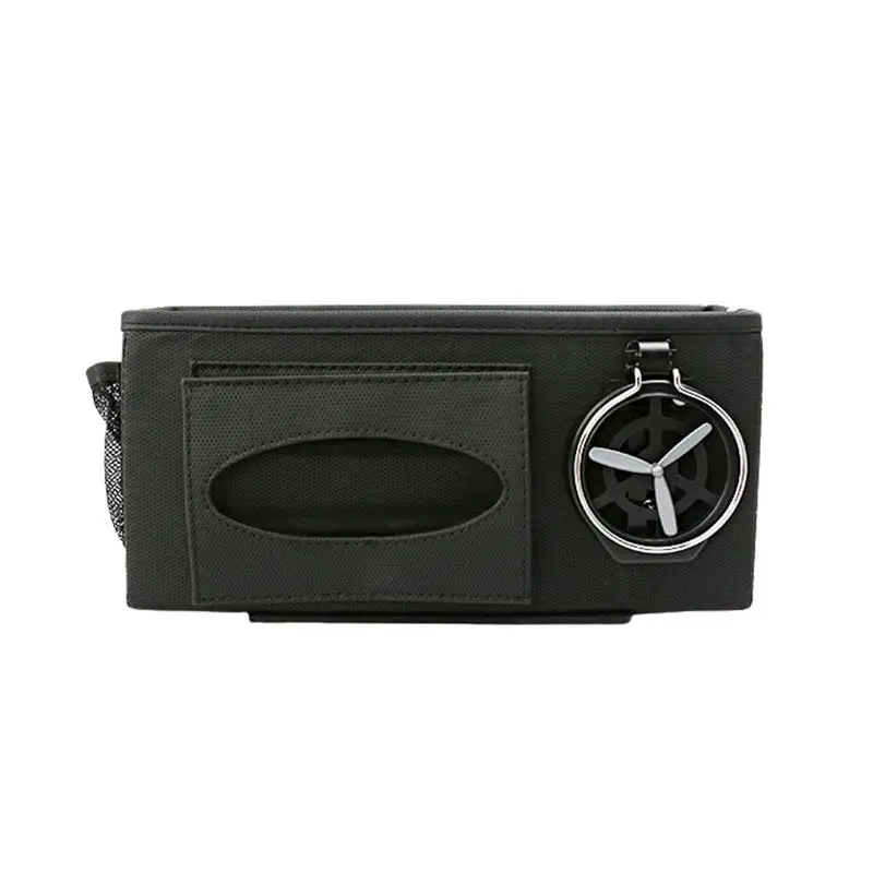 

Автомобильный органайзер для хранения, заднее сиденье, держатель из искусственной кожи для подголовника, устойчивый к протечкам, аксессуары для салона автомобиля с пряжкой