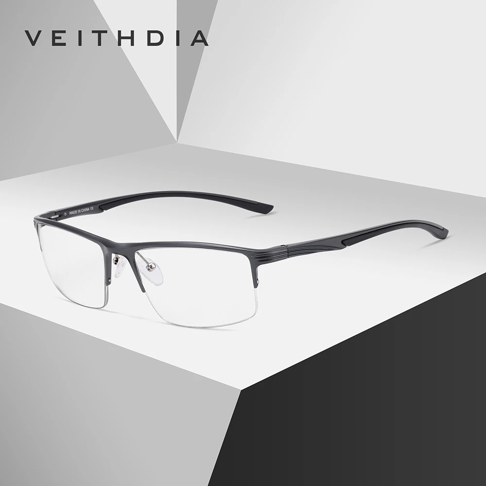 VEITHDIA 안티 블루 라이트 컴퓨터 안경 근시 안경 알루미늄 마그네슘 프레임 남여 빈티지 안경 V87L25