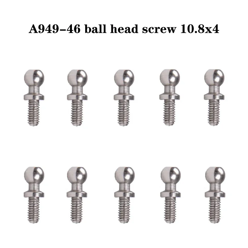 

10Pcs Screws A949-46 Ball Head Screw Set 10.8*4mm Screw For Wltoys A949 A959 A969 A979 RC Car Parts