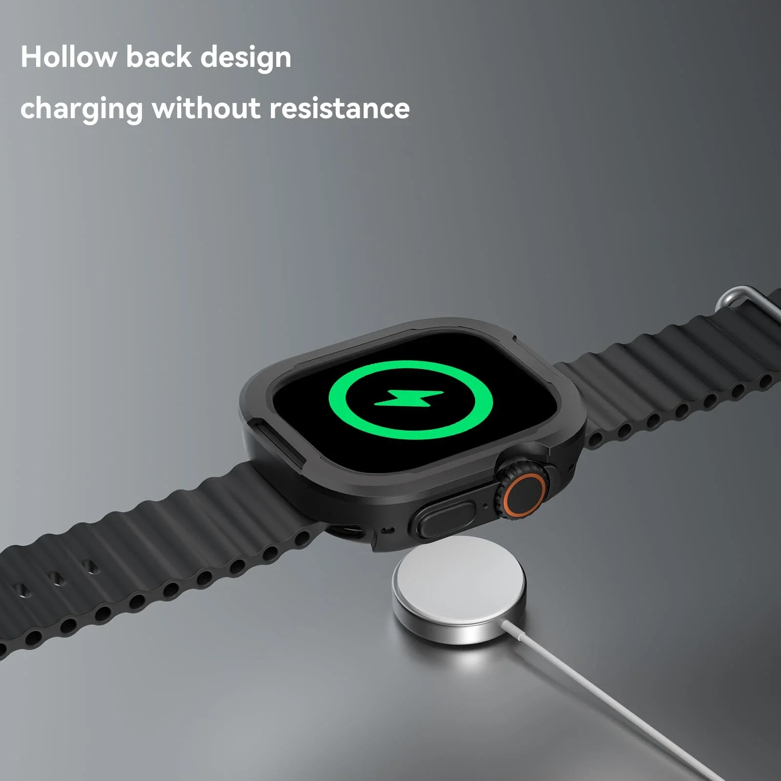 Sleek Dual-Layer Metal & TPU Apple Watch Protector Case