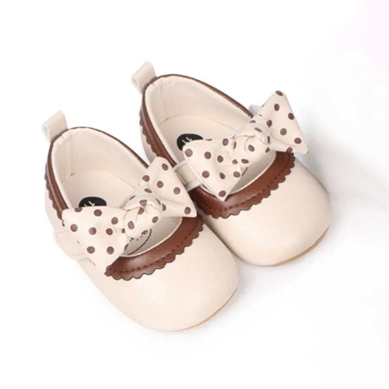 Baby Girl Mary Jane Flats, 3D Bow Non-slip Soft Sole Walking Shoes, Cute Princess Shoes For Spring Fall