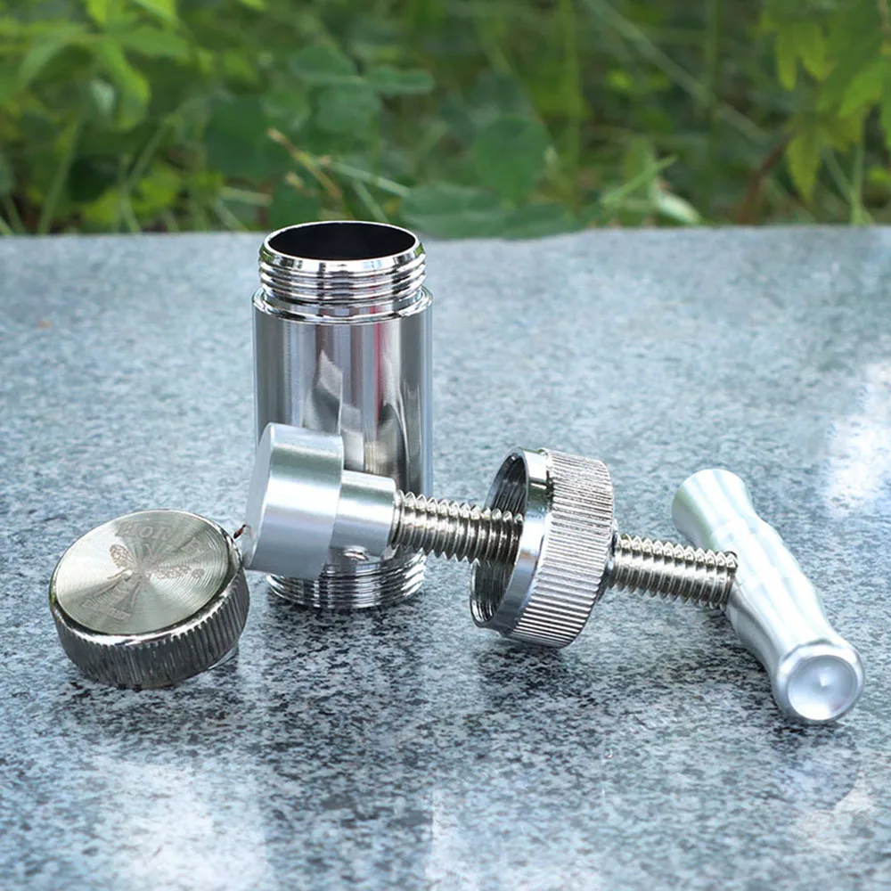 Durable Alloy Metal Compressor Presser T shaped Mini Tobacco Herb Press Squeezer Press Handle Tool Heavy Duty Durable Anodized 3