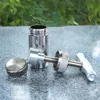 Durable Alloy Metal Compressor Presser T shaped Mini Tobacco Herb Press Squeezer Press Handle Tool Heavy Duty Durable Anodized 3