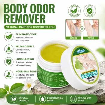 Crema Deodorante per Rimuovere l'Odore Corporeo, Elimina il Cattivo Odore delle Ascelle, Rinfrescante, Antitraspirante, Aroma Duraturo, Cura del Corpo