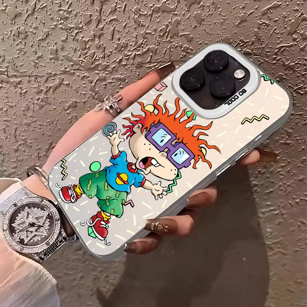 Adorable Rugrats Cartoon Phone Case with Anti-Fall Matte Back Cover